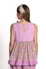 Lavender Ditsy Top