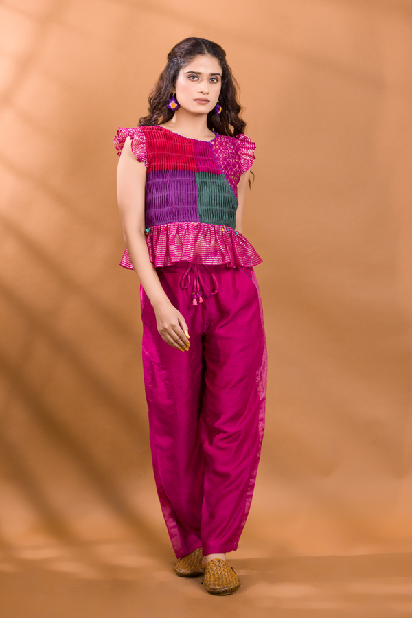 GULKAND RANGEEN CROP TOP WITH STRAIGHT PANTS