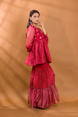 ANAAR ANGRAKHA TOP WITH GHARARA PANTS