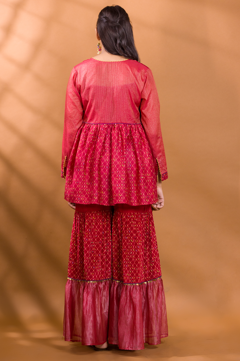 ANAAR ANGRAKHA TOP WITH GHARARA PANTS