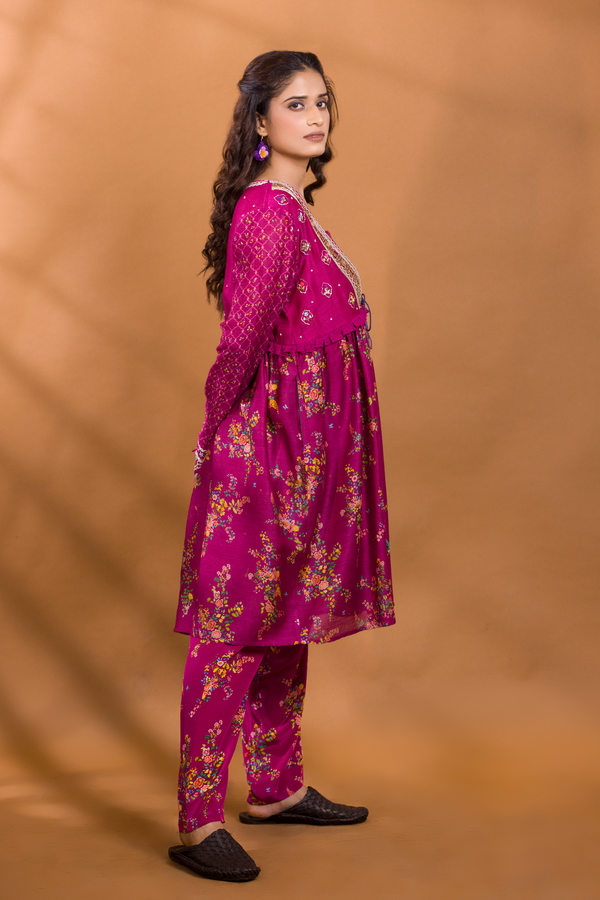 GULKAND FLORAL KAMEEZ WITH FLORAL PANTS