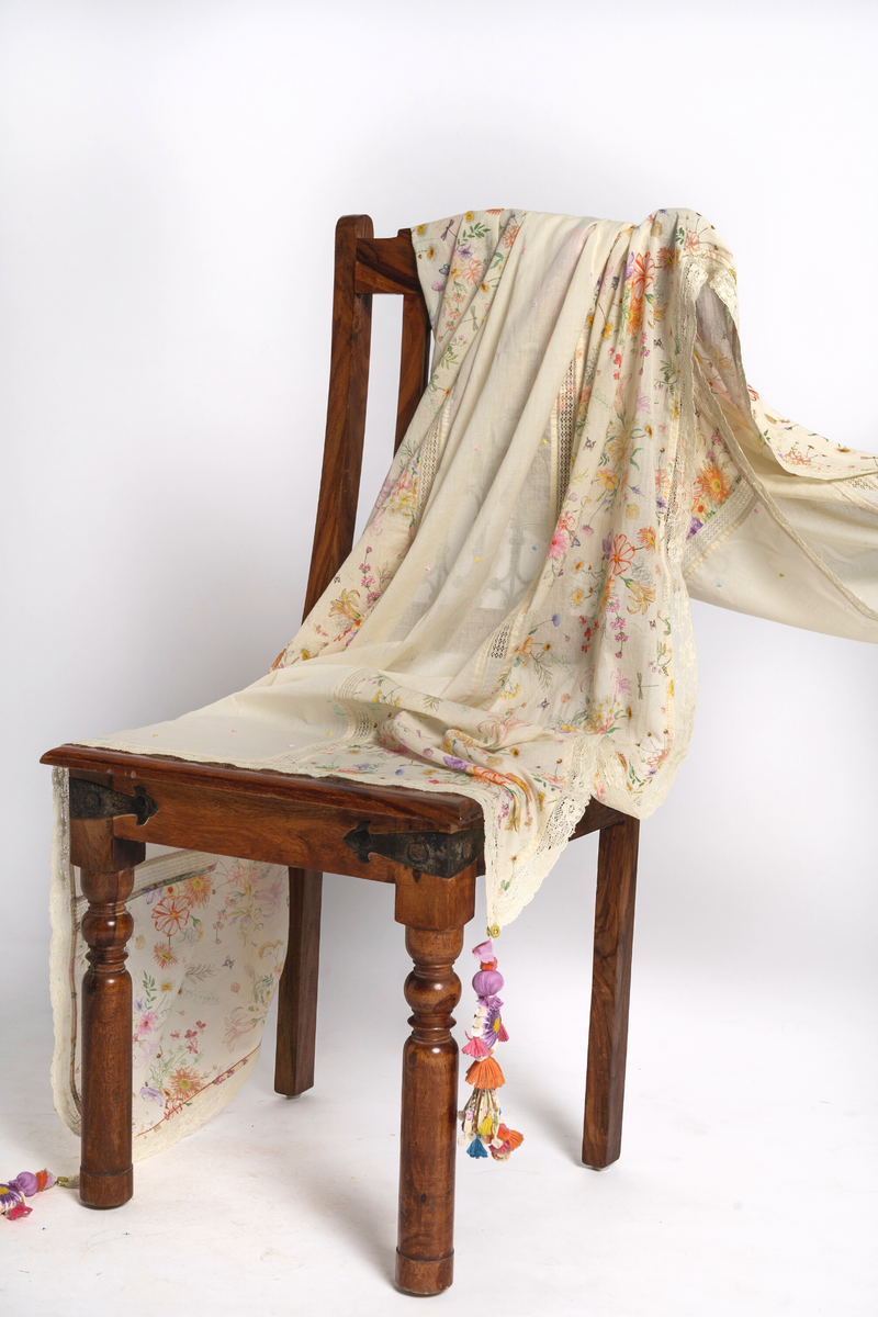 Mogra Floral Dupatta