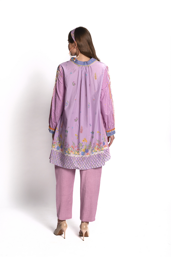 Lavender Field Printed Kameez Set