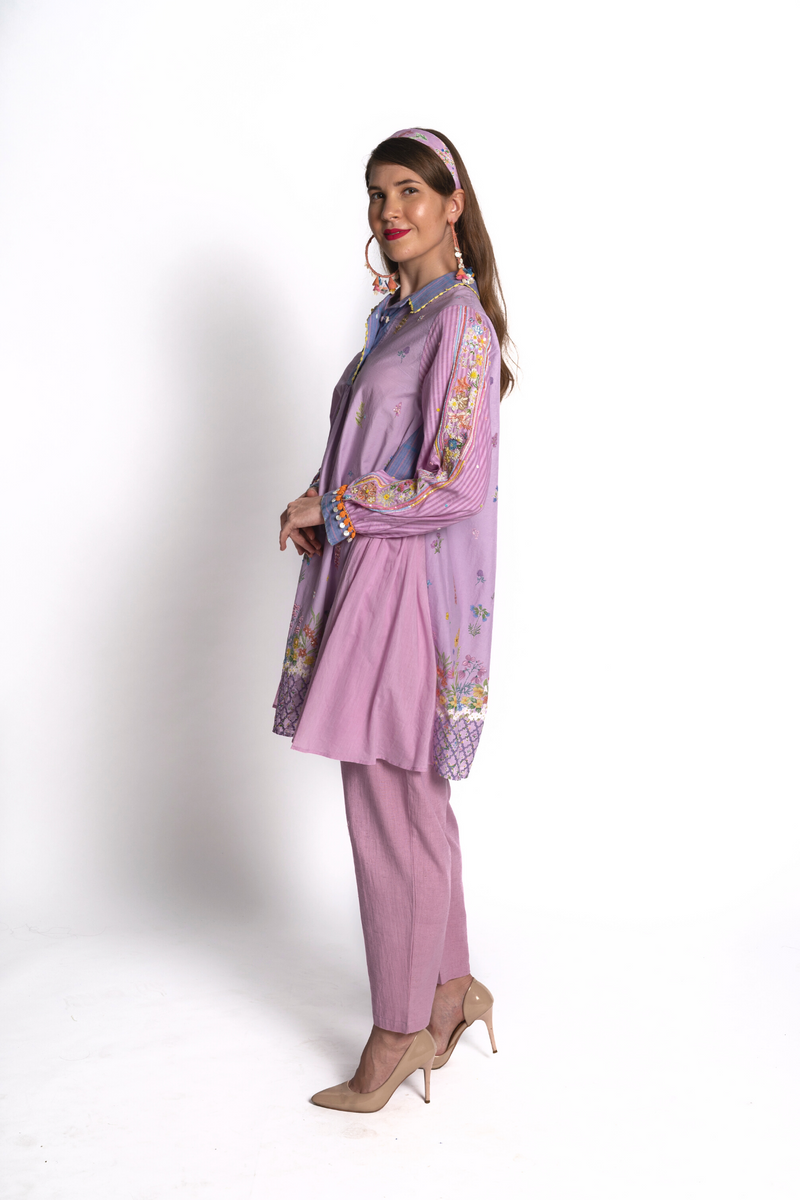 Lavender Field Printed Kameez Set