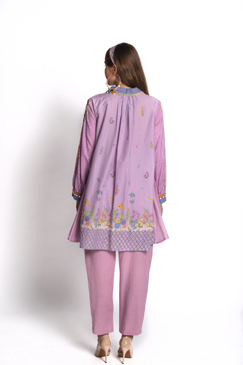 Lavender Field Printed Kameez Set