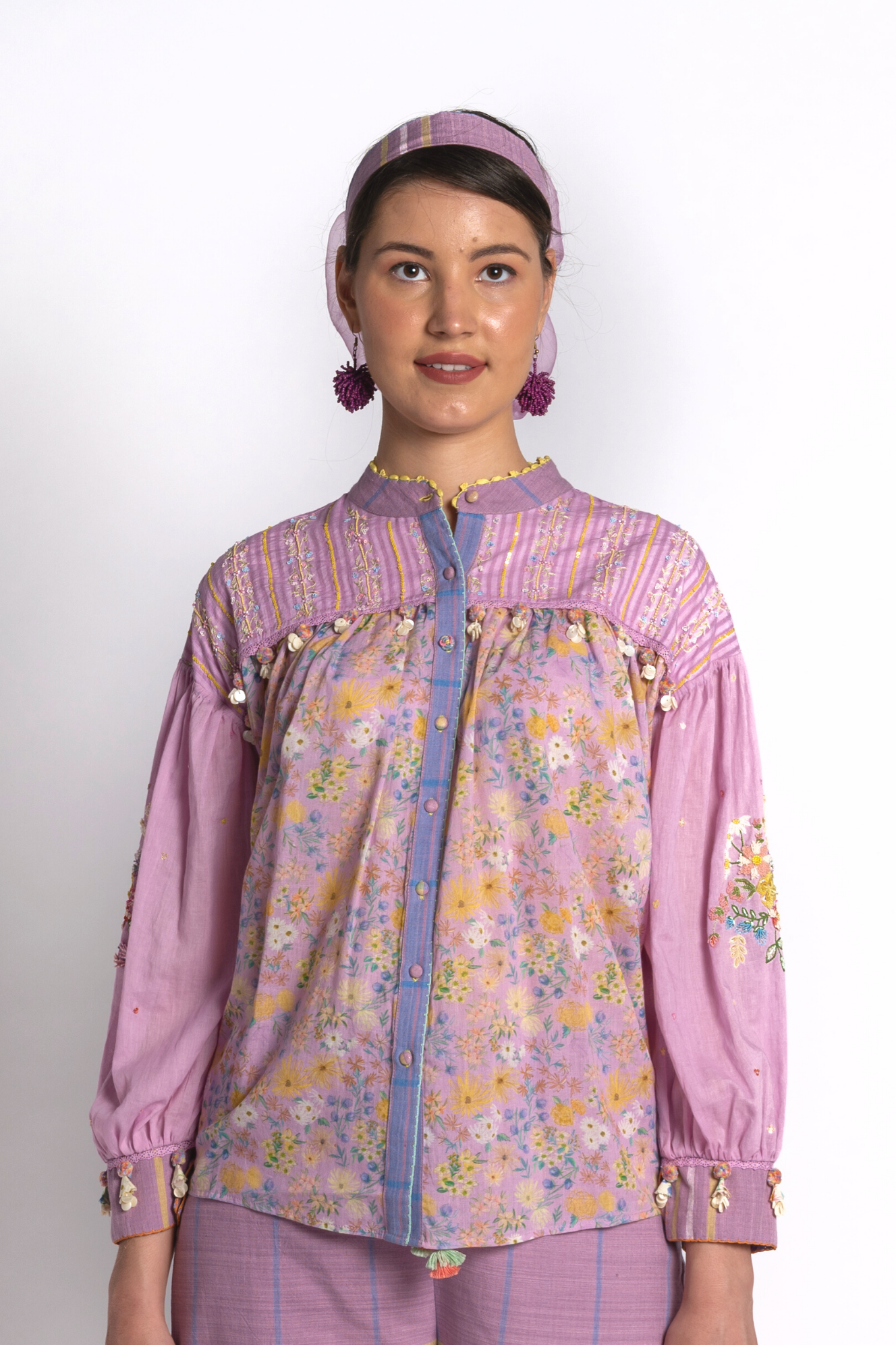 Lavender Floral Shirt