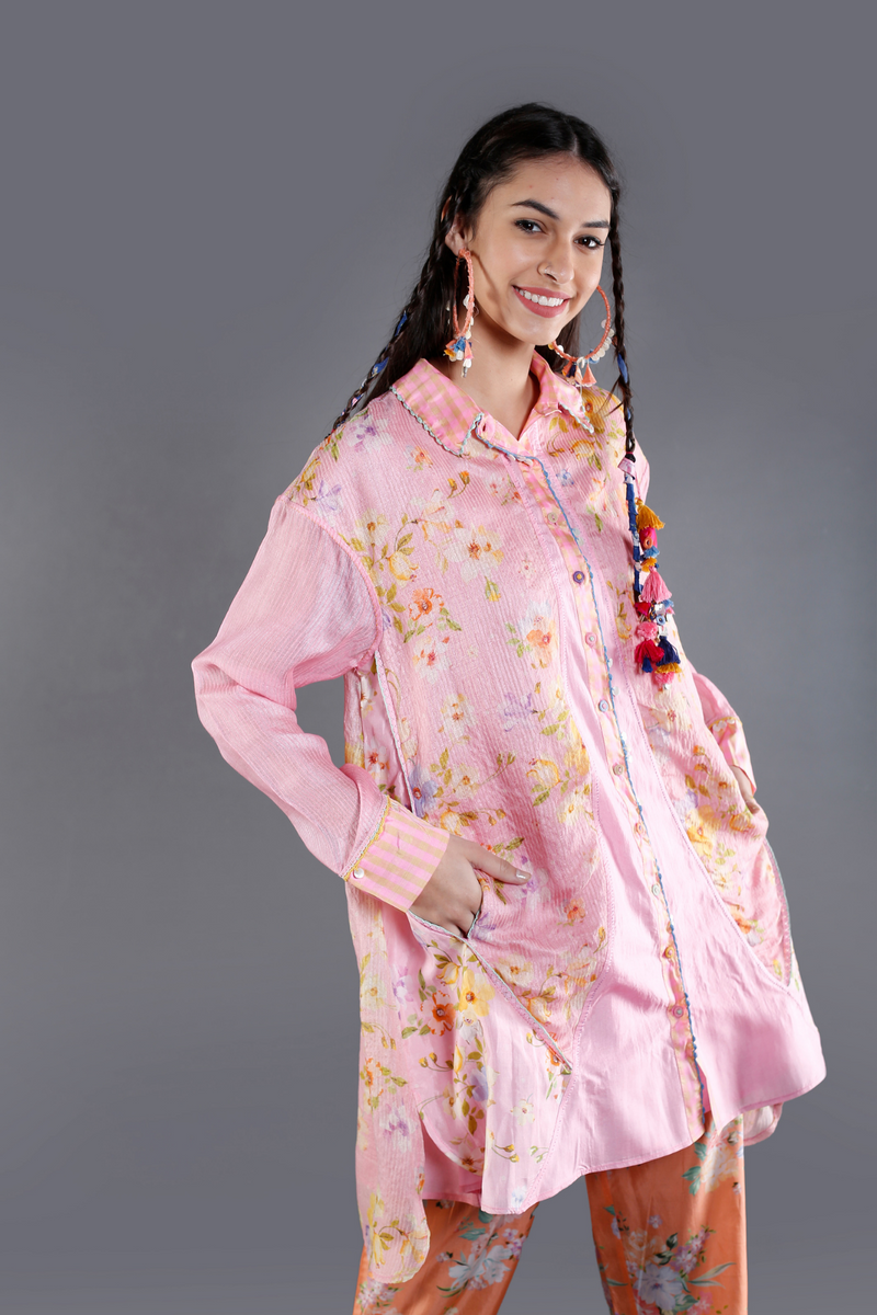 Gulaab Front Open Long Top