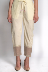 Ivory Cotton Linen Pants