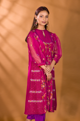 GULKAND FLORAL KURTA WITH FALSA PATIALA PANTS