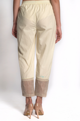 Ivory Cotton Linen Pants