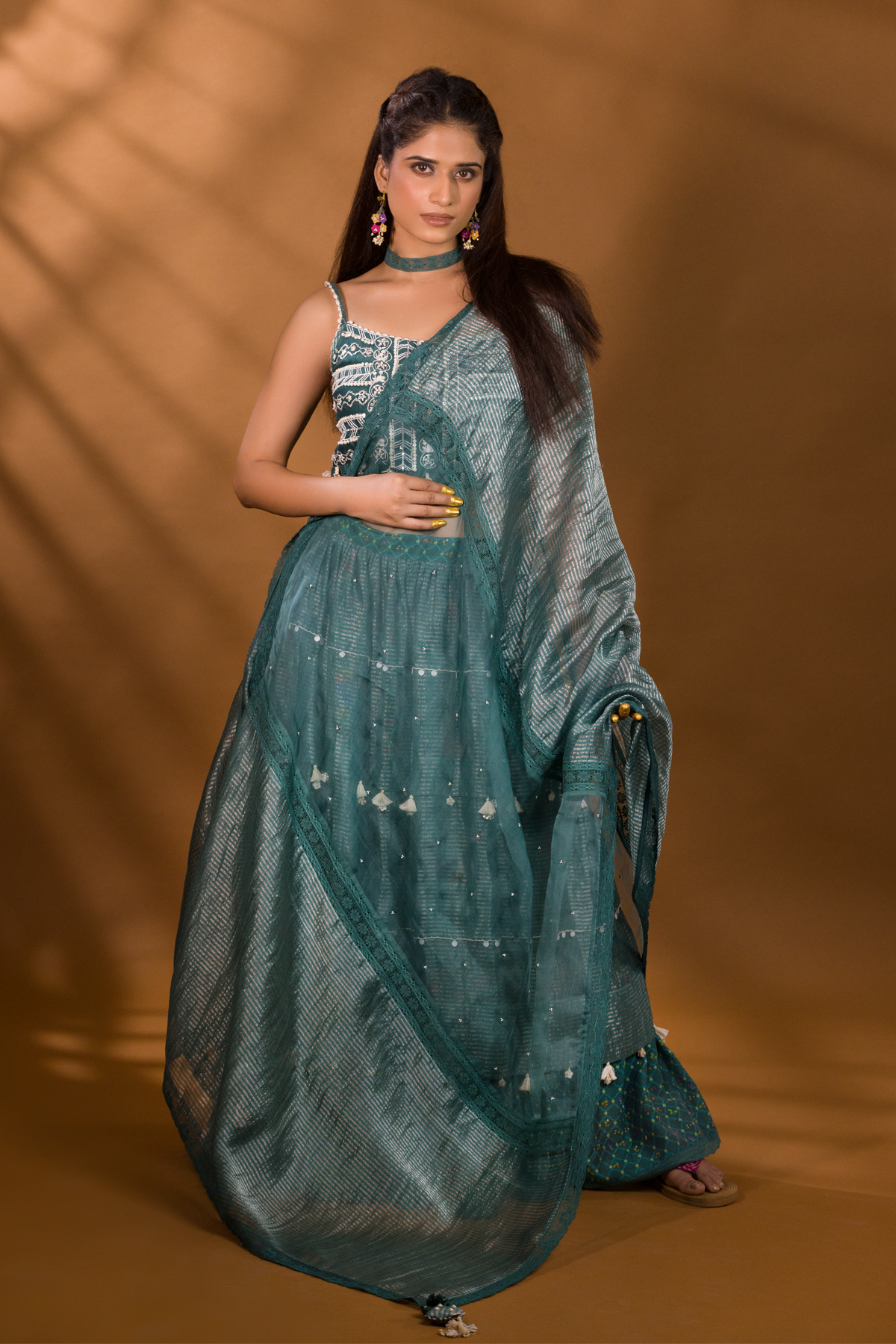 BER PANELLED DUPATTA