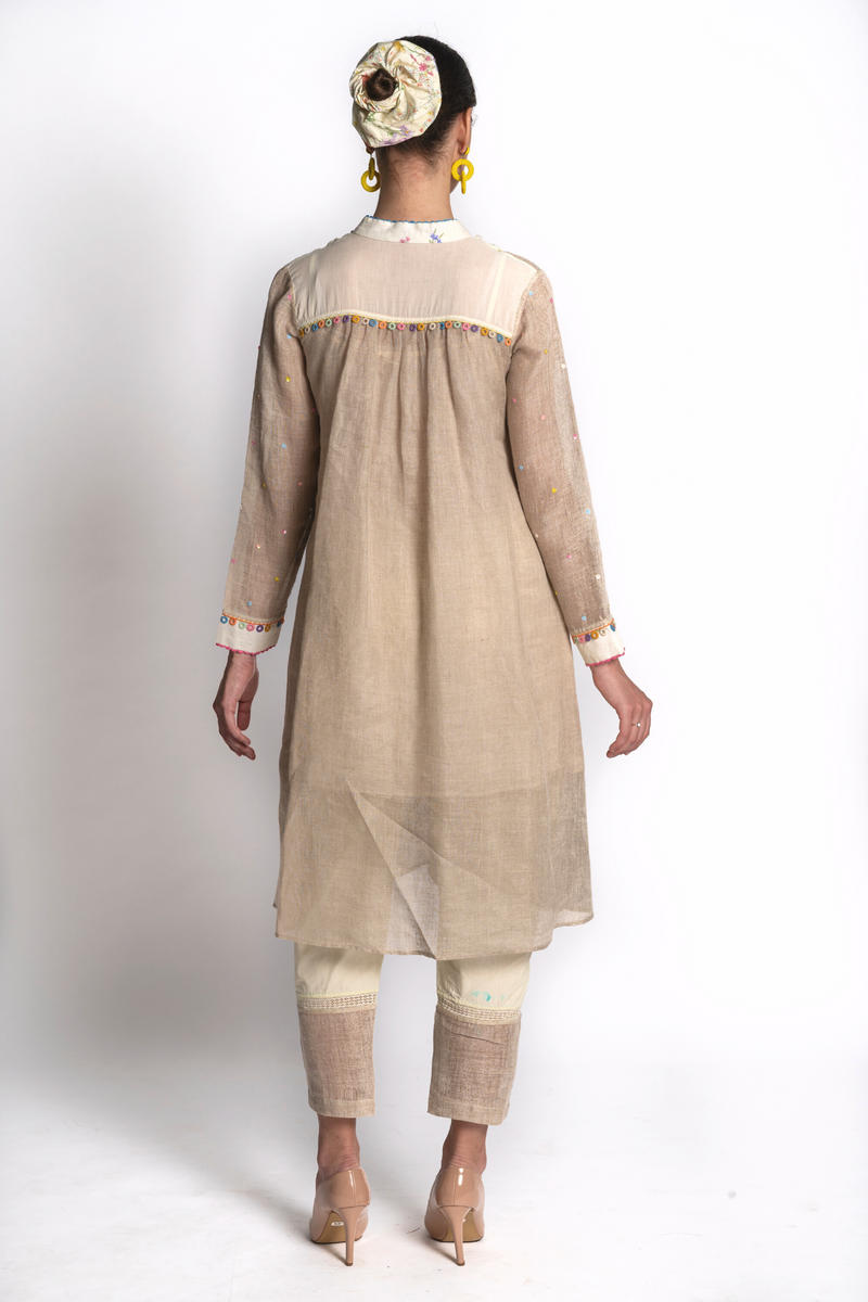 Chameli Linen Kurta Set