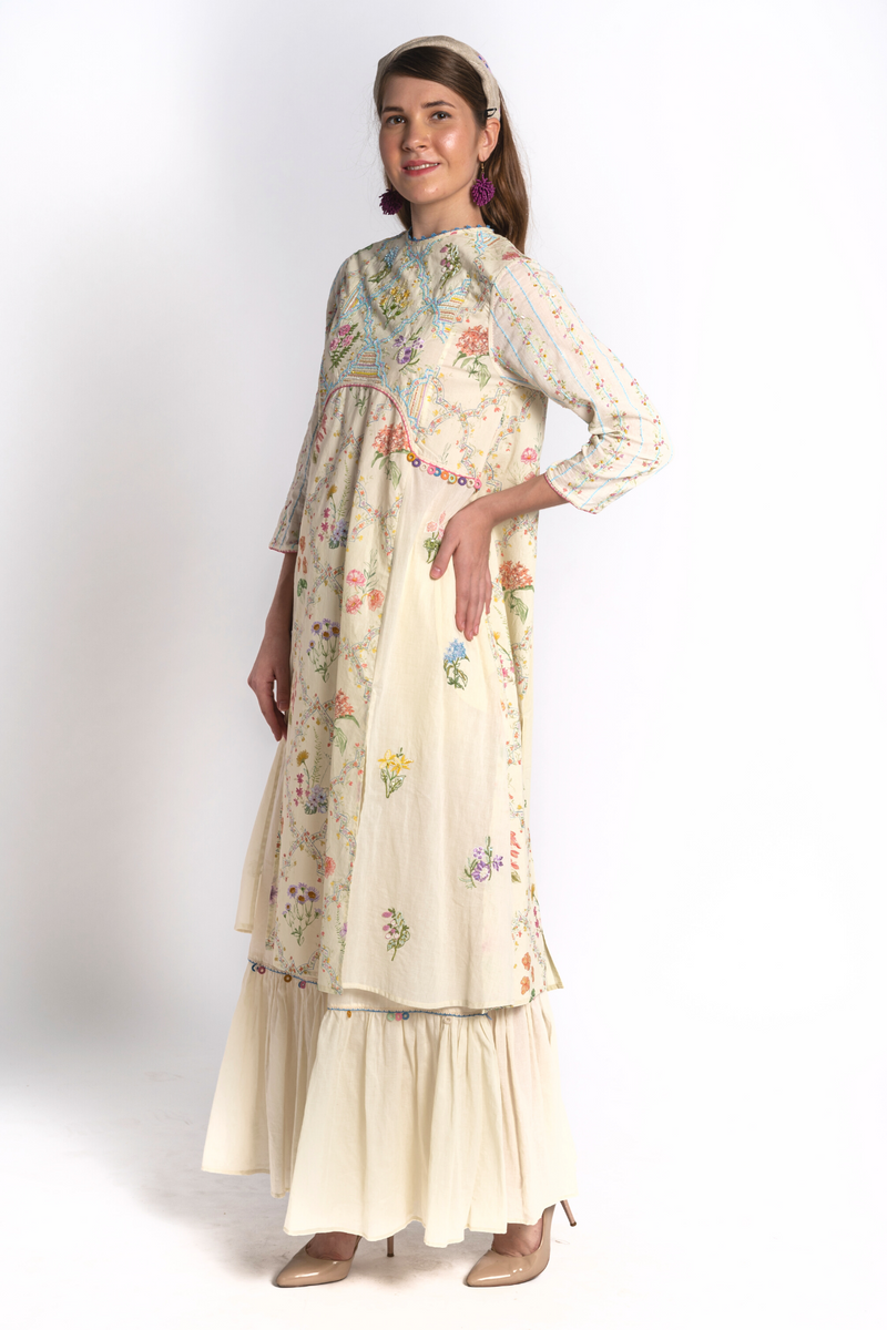 Mogra Rangeen Kurta With Garara