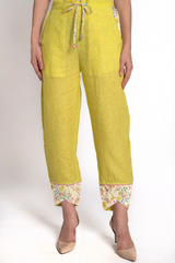 Lime Tulip Print Pants