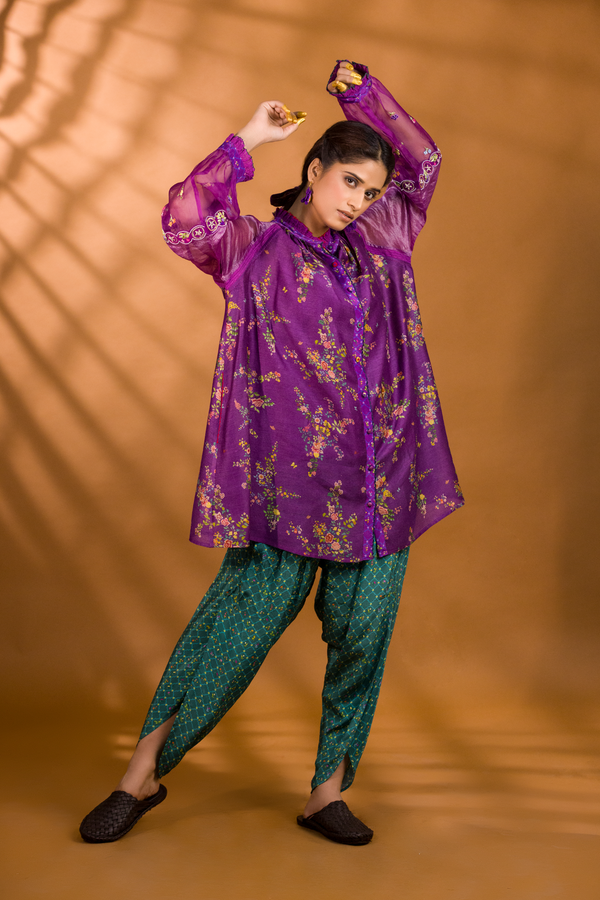 FALSA FLORAL LONG TOP WITH BER PATIALA PANTS