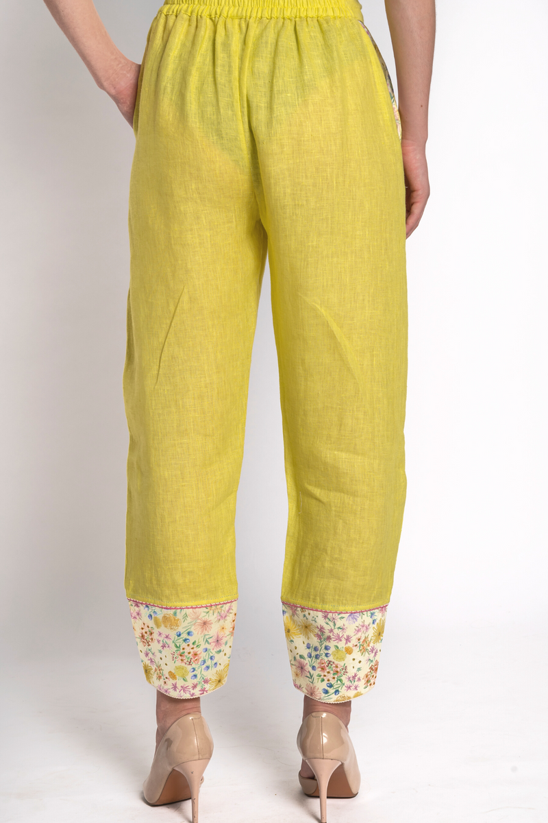 Lime Tulip Print Pants