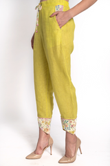 Lime Tulip Print Pants