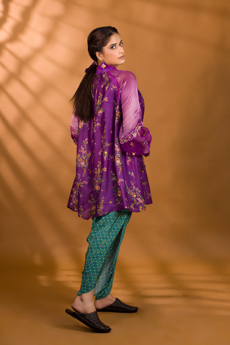 FALSA FLORAL LONG TOP WITH BER PATIALA PANTS