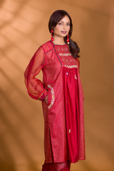 ANAAR EMBROIDERED YOKE KURTA