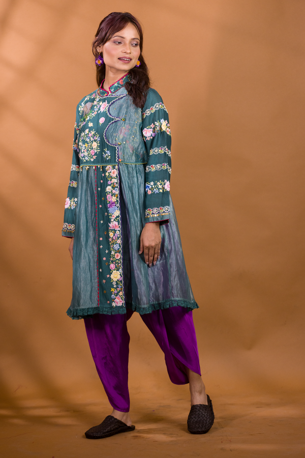 BER ANGRAKHA KURTA WITH FALSA PATIALA PANTS