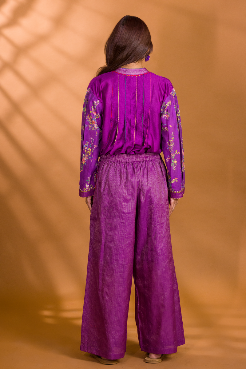 FALSA FLORAL TOP WITH PALAZZO PANTS