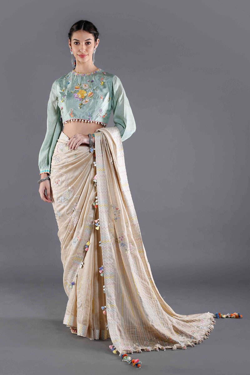 Bageecha Embroidered Silk Blouse