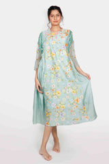 Bageecha Gathered Silk Dress