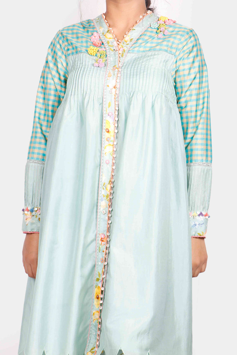 Pretty Pastel Pleated Kurta