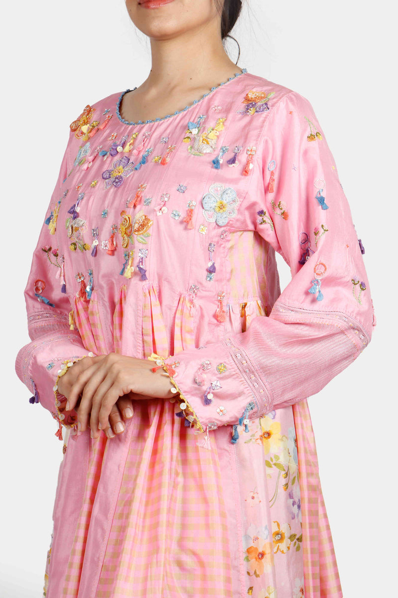 Gulaab Pink Kali Kurta