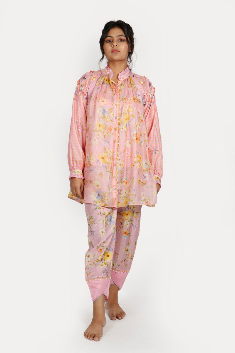 Gulaab Pink Floral Kameez