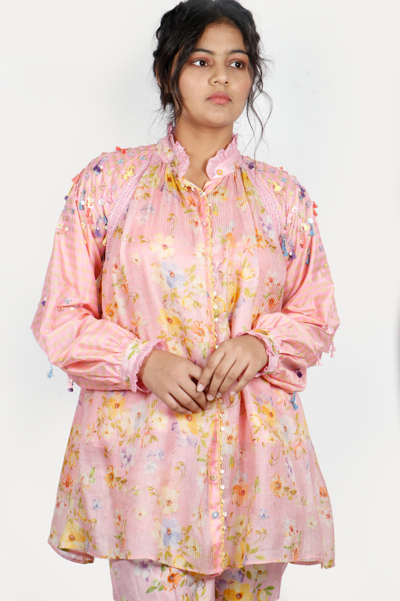 Gulaab Pink Floral Kameez