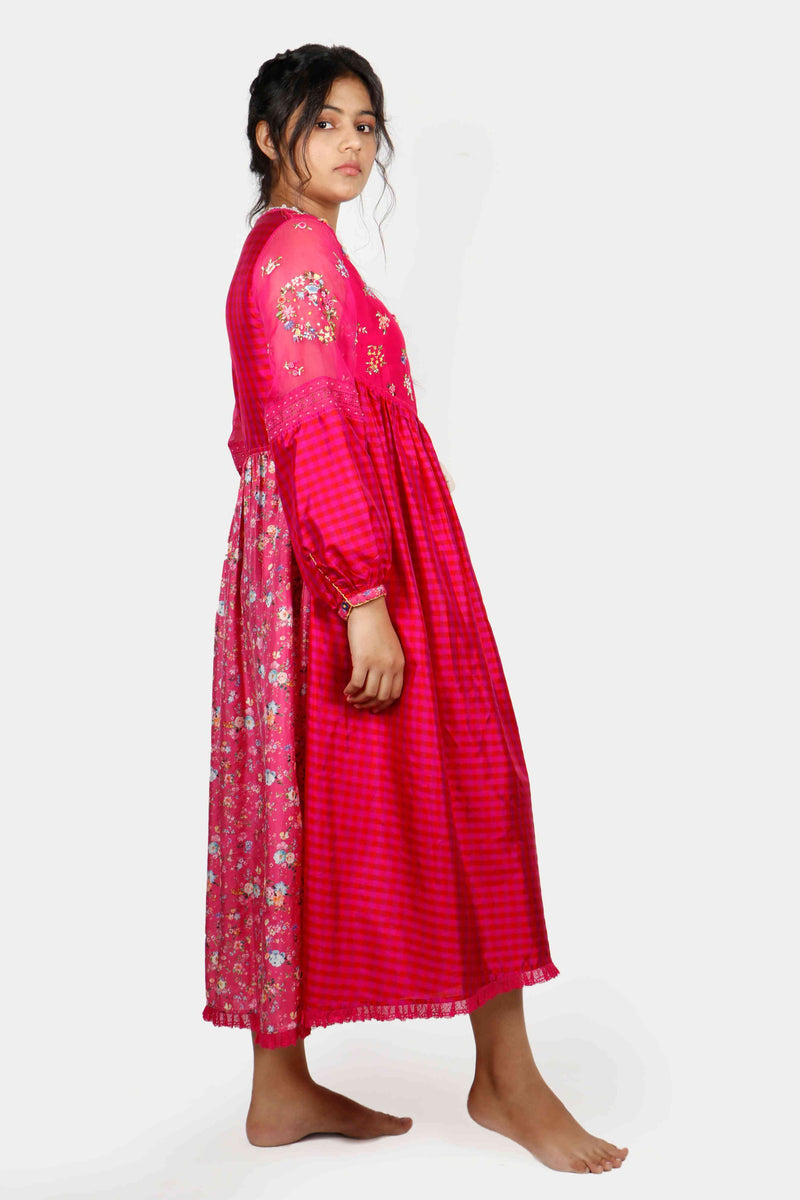 Kamal Rani Pink Angrakha Kurta