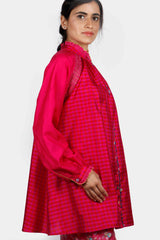 Kamal Woven Silk Checks Kameez