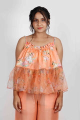 Kesar Strappy Floral Top