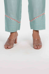 Bagaan Mint Green Silk Pants