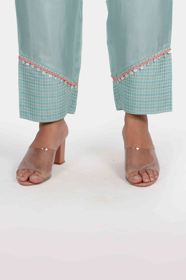 Bagaan Mint Green Silk Pants