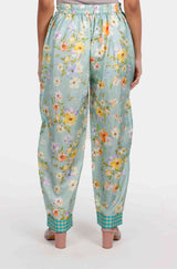 Bageecha Floral Silk Pants