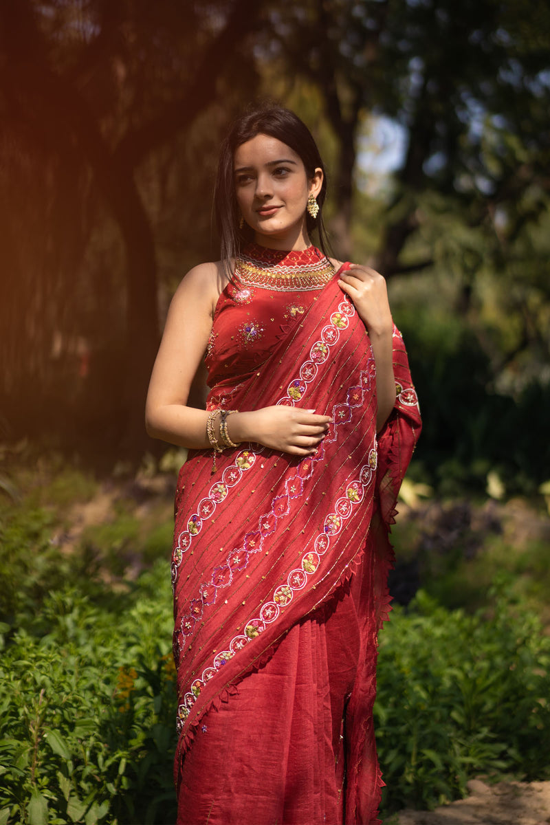 ANAAR EMBROIDERED SAREE