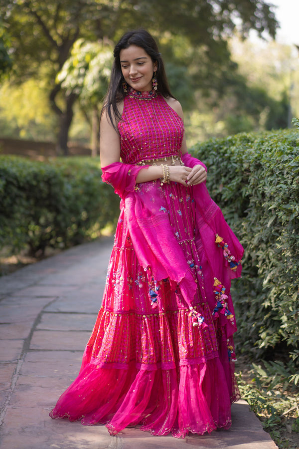 RANI PINK LEHENGA SET