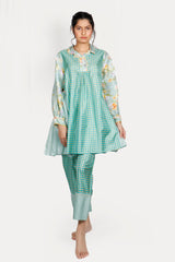 Dreamy Woven Silk Checks Kameez