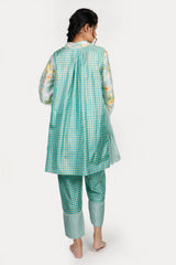 Dreamy Woven Silk Checks Kameez