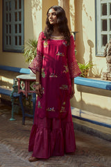 GULKAND SAFARI KURTA WITH GHARARA PANTS